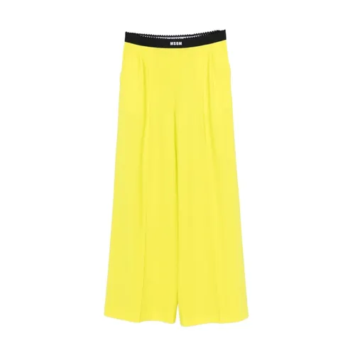 Trousers > Wide Trousers - - Msgm - Modalova