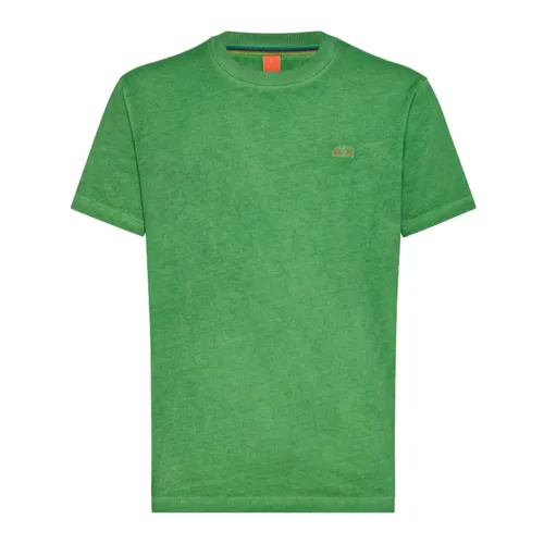 Sun68 - Tops > T-Shirts - Green - Sun68 - Modalova