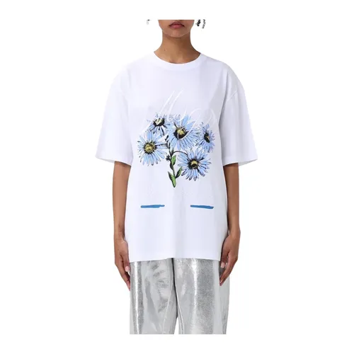 Msgm - Tops > T-Shirts - White - Msgm - Modalova