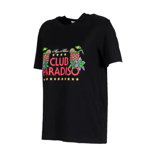 Msgm - Tops > T-Shirts - Black - Msgm - Modalova