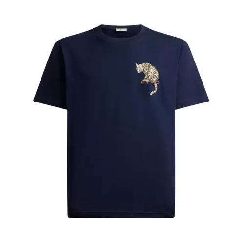 Etro - Tops > T-Shirts - Blue - Etro - Modalova