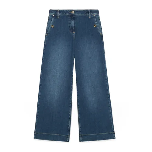 Oltre - Jeans > Wide Jeans - Blue - Oltre - Modalova