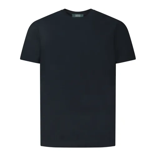 Zanone - Tops > T-Shirts - Blue - Zanone - Modalova