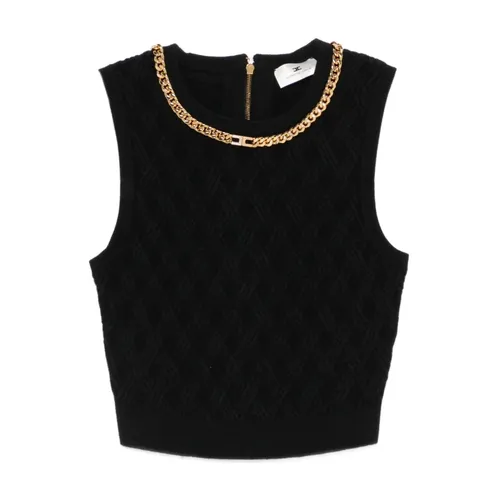 Tops > Sleeveless Tops - - Elisabetta Franchi - Modalova