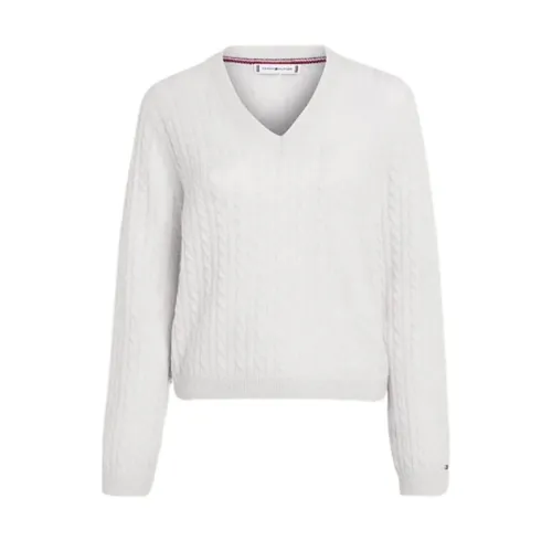 Knitwear > V-neck Knitwear - - Tommy Hilfiger - Modalova