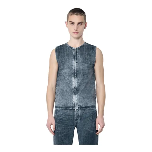 Diesel - Jackets > Vests - Gray - Diesel - Modalova