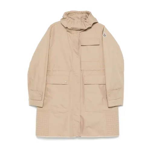 Moncler - Coats > Parkas - Beige - Moncler - Modalova