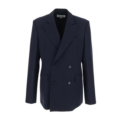 Loewe - Jackets > Blazers - Blue - Loewe - Modalova