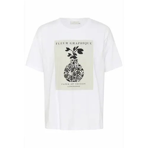 Kaffe - Tops > T-Shirts - White - Kaffe - Modalova