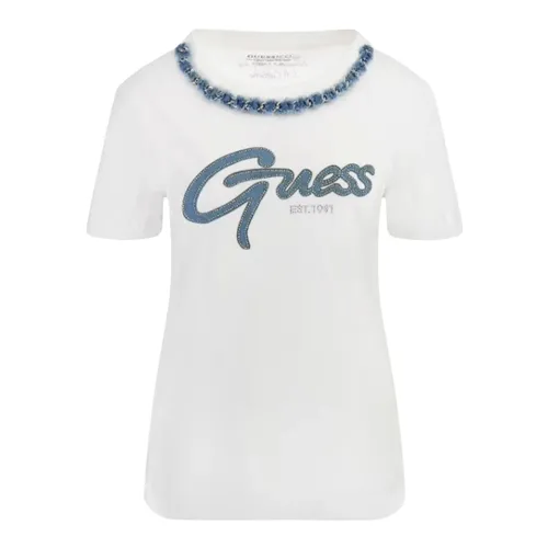 Guess - Tops > T-Shirts - White - Guess - Modalova