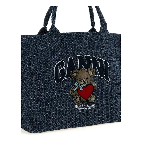 Ganni - Bags > Tote Bags - Blue - Ganni - Modalova