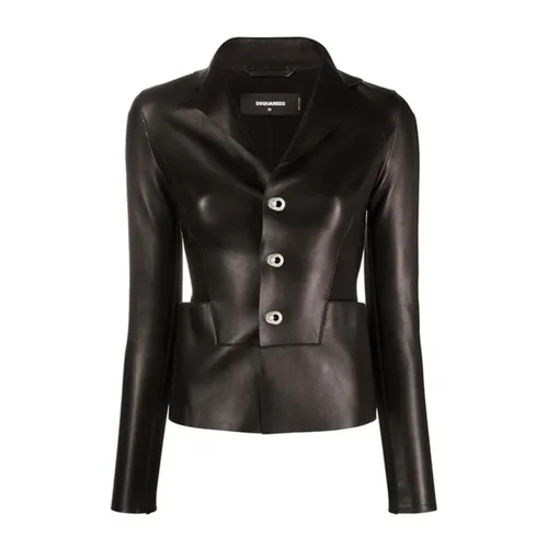 Jackets > Leather Jackets - - Dsquared2 - Modalova