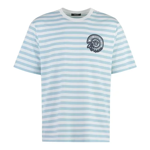 Versace - Tops > T-Shirts - Blue - Versace - Modalova