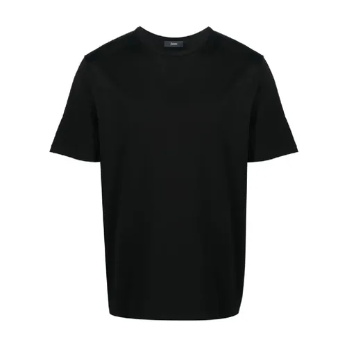 Herno - Tops > T-Shirts - Black - Herno - Modalova