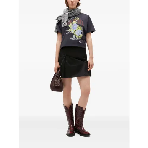 Ganni - Tops > T-Shirts - Gray - Ganni - Modalova