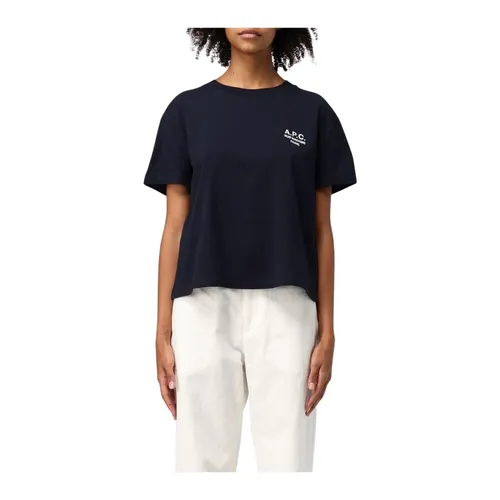 A.p.c. - Tops > T-Shirts - Blue - A.p.c. - Modalova