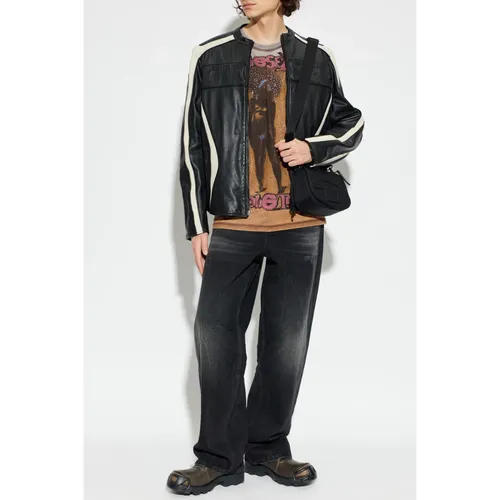 Diesel - Tops > T-Shirts - Gray - Diesel - Modalova