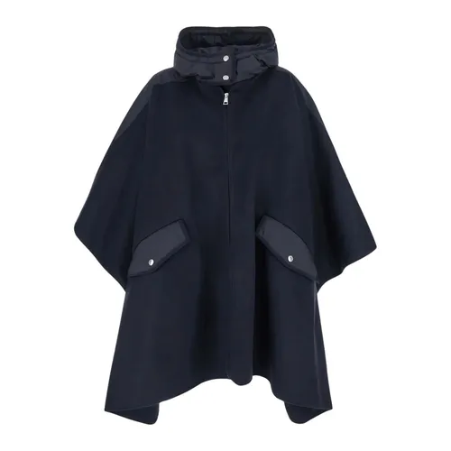 Moncler - Jackets > Capes - Blue - Moncler - Modalova
