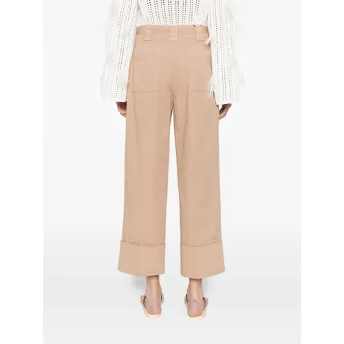Trousers > Cropped Trousers - - Twinset - Modalova