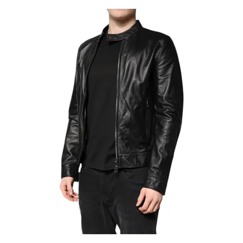 Jackets > Leather Jackets - - Dolce & Gabbana - Modalova
