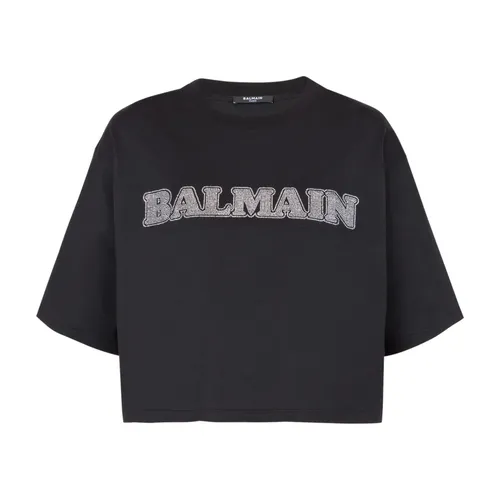 Balmain - Tops > T-Shirts - Black - Balmain - Modalova
