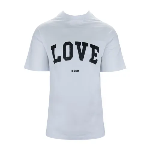 Msgm - Tops > T-Shirts - White - Msgm - Modalova