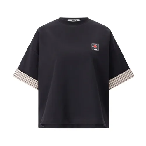 Msgm - Tops > T-Shirts - Black - Msgm - Modalova