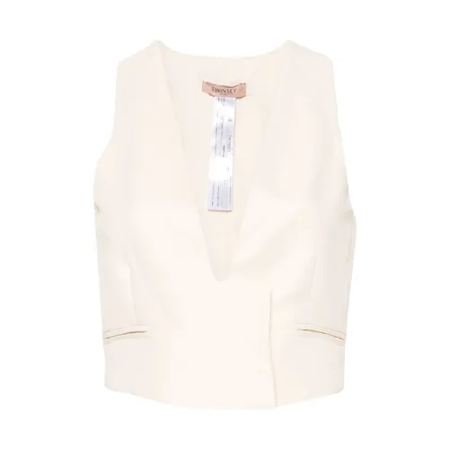 Twinset - Jackets > Vests - Beige - Twinset - Modalova