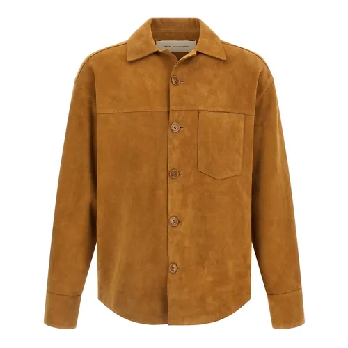 Jackets > Leather Jackets - - Ami Paris - Modalova