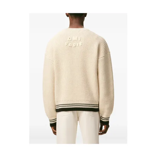 Knitwear > V-neck Knitwear - - Ami Paris - Modalova