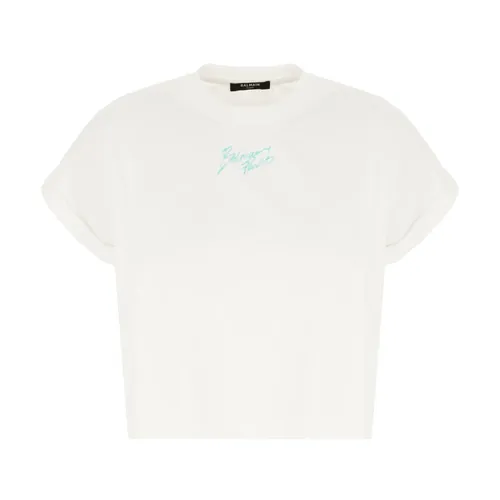Balmain - Tops > T-Shirts - White - Balmain - Modalova