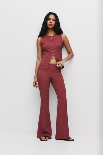 Pantalon Flare En Bambula - Pull&Bear - Modalova