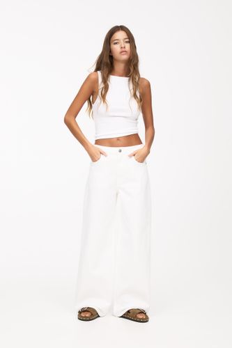 Jean Baggy Blanc Mid Rise - Pull&Bear - Modalova