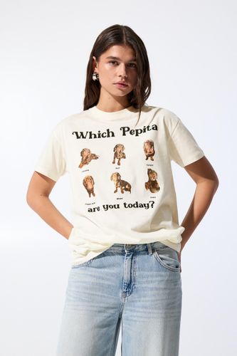 T-Shirt Imprimé Chiens - Pull&Bear - Modalova