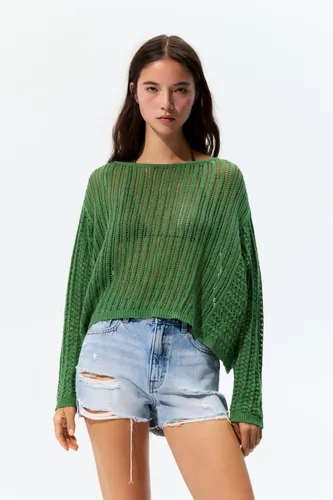 Pull Crochet Vert - Pull&Bear - Modalova