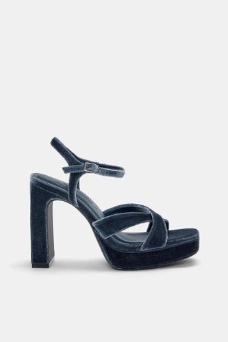 Sandales Talon Plateforme Velours - Pull&Bear - Modalova