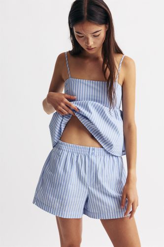 Short Popeline À Rayures - Pull&Bear - Modalova