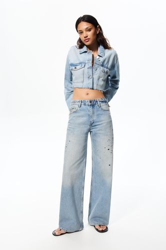 Jean Baggy Mid Rise Avec Clous - Pull&Bear - Modalova