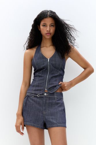 Short Denim Avec Ceinture - Pull&Bear - Modalova