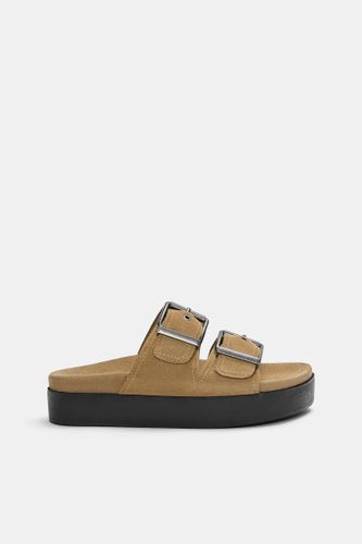 Sandales À Semelle Épaisse Et Boucles En Cuir - Pull&Bear - Modalova