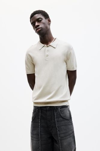 Polo En Maille À Manches Courtes - Pull&Bear - Modalova