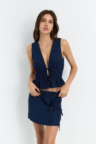 Top Froncé Avec Nœuds - Pull&Bear - Modalova
