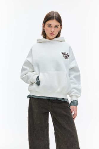 Sweat Imprimé Café Capuche - Pull&Bear - Modalova