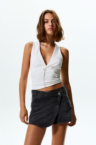 Minijupe En Jean Croisée - Pull&Bear - Modalova