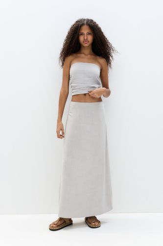 Jupe Midi Droite Rustique - Pull&Bear - Modalova