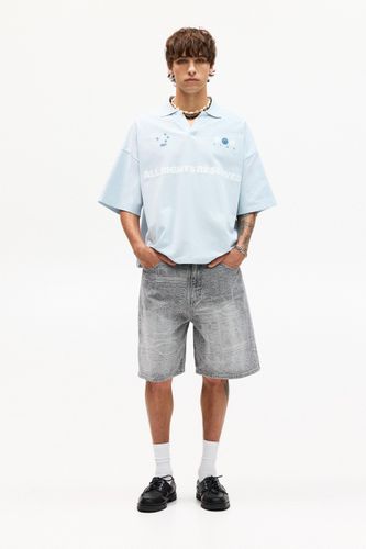 Bermuda En Jean Jacquard - Pull&Bear - Modalova