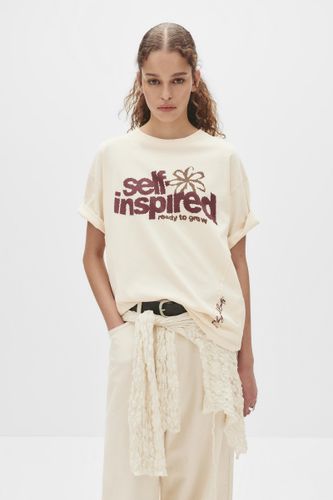 T-Shirt Motif Fleur - Pull&Bear - Modalova