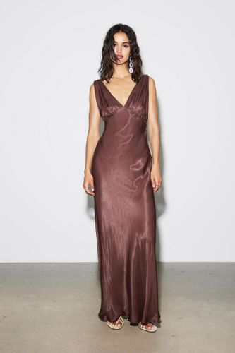 Robe Midi Satinée - Pull&Bear - Modalova