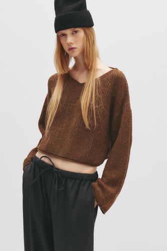 Pull Chenille Encolure En V - Pull&Bear - Modalova