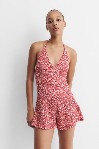 Combishort Texturé À Fleurs - Pull&Bear - Modalova